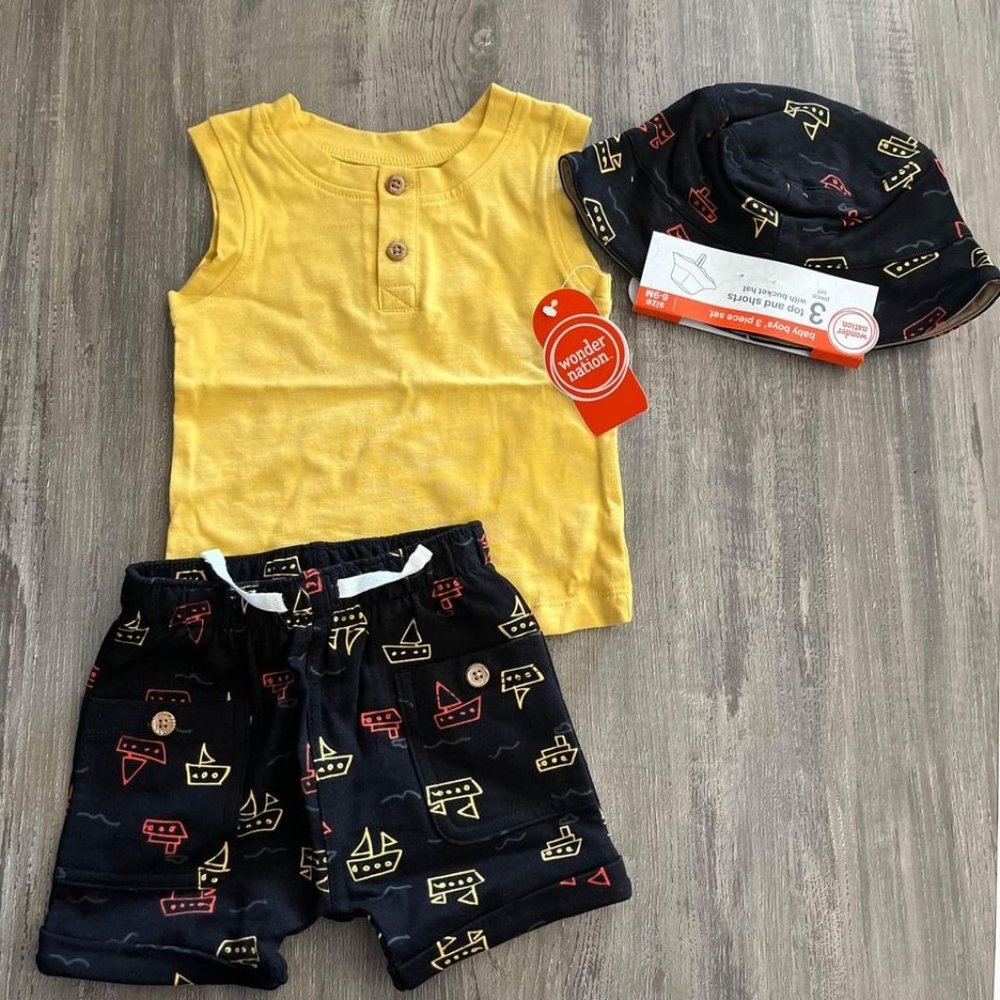 New Baby Boy Outfit 6/9M